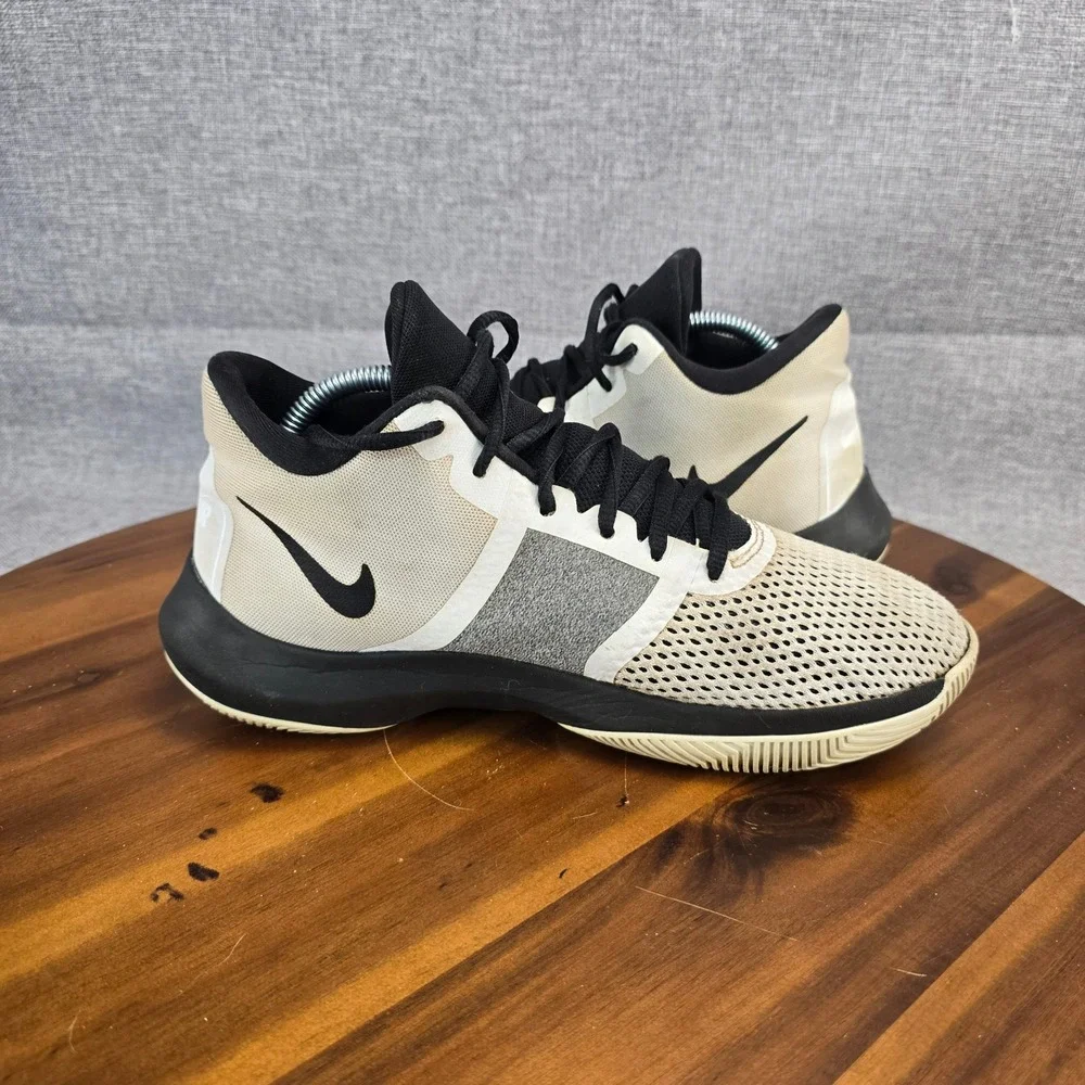 Nike Air Precision II Men's Basketball Shoes White Black Size‎ 7.5 AA7069-100